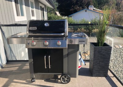 Weber GS4 barbecue on the wrap-around deck at MacKenzie House, Peachland BC