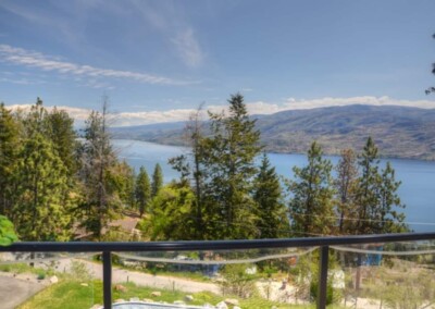 Okanagan Lake seen from the top deck of MacKenzie House, Peachland BC
